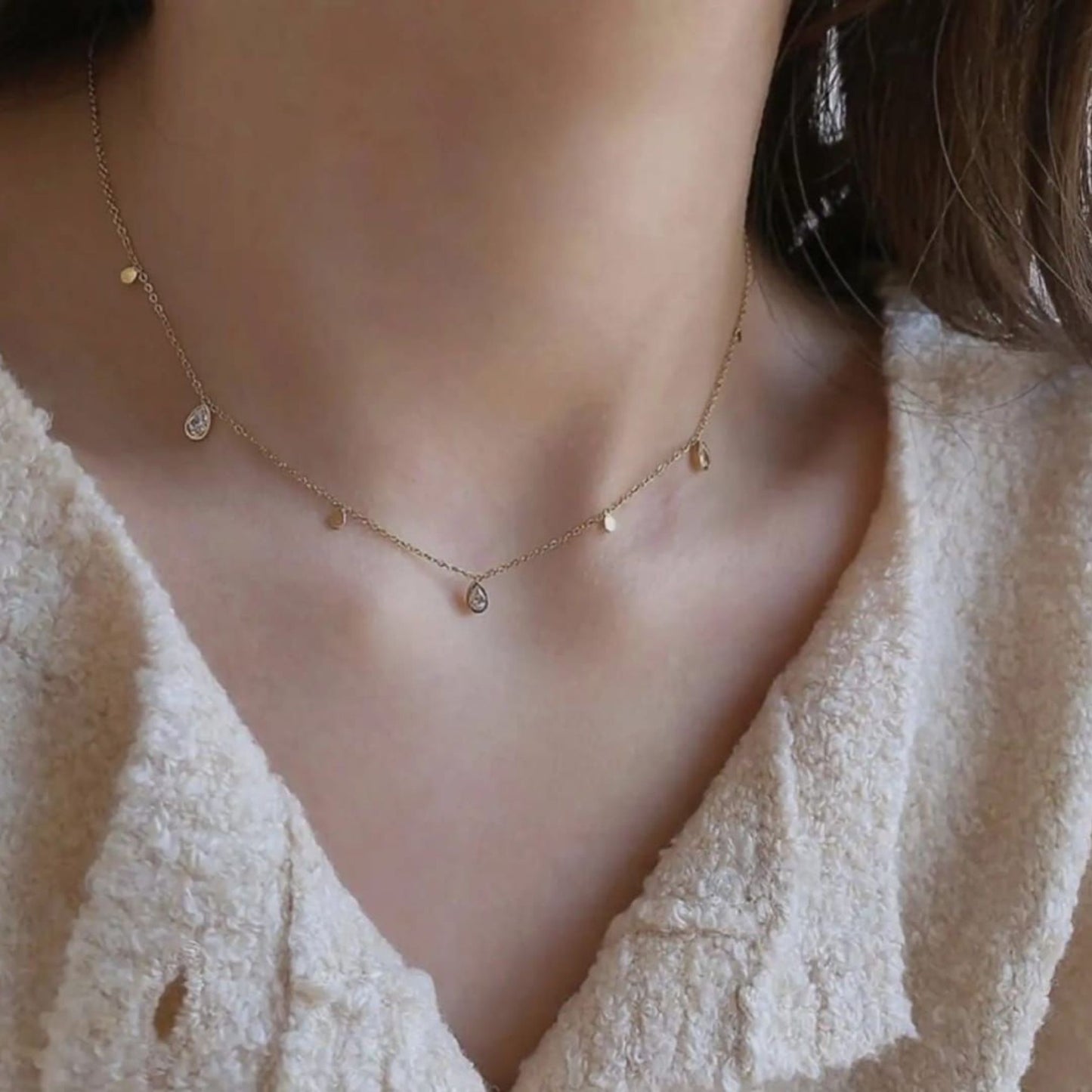 Antonella Multi-charm Dainty Necklace