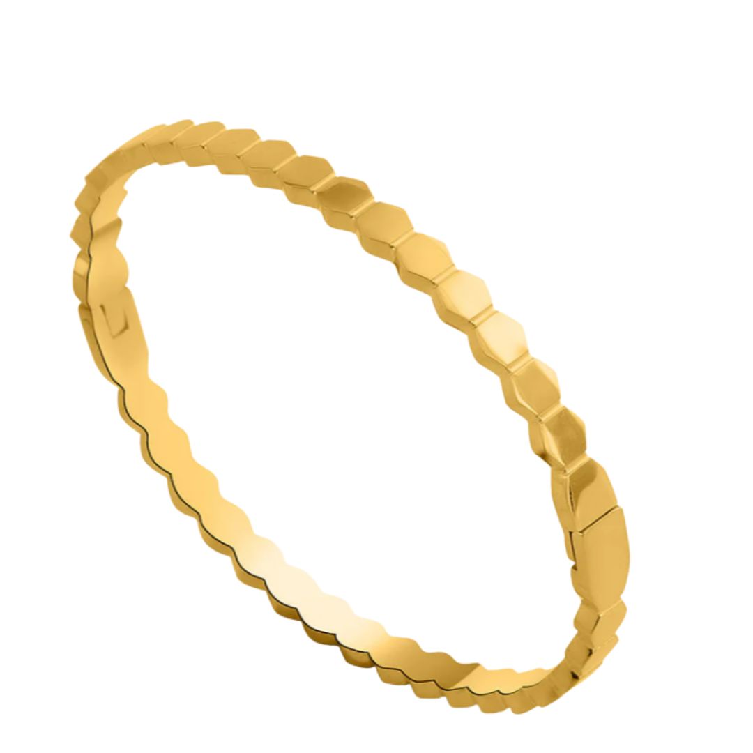 Gold Honeycomb Bracelet Band