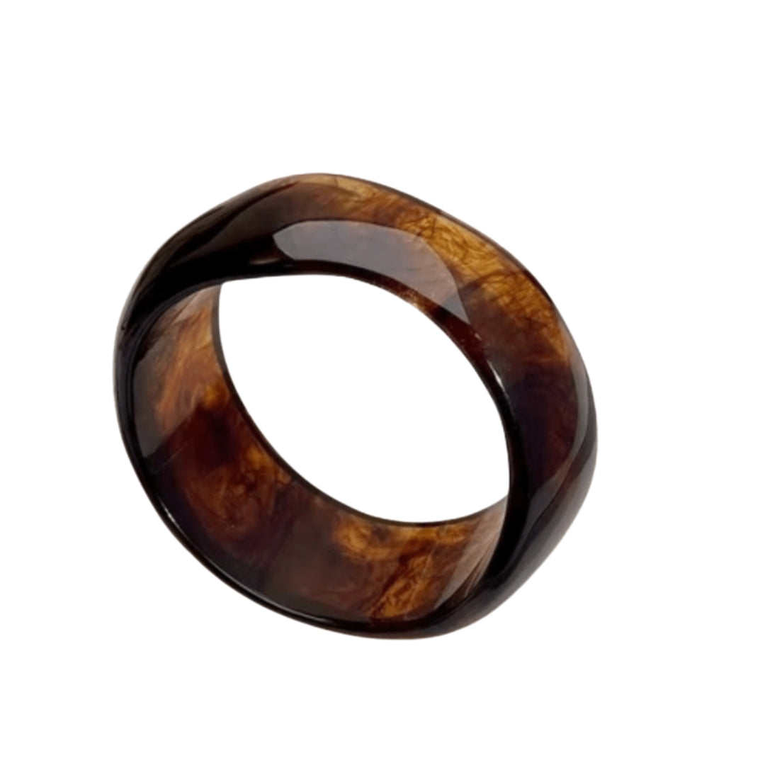 Brown Acrylic Chunky Bangle (6.5cm)