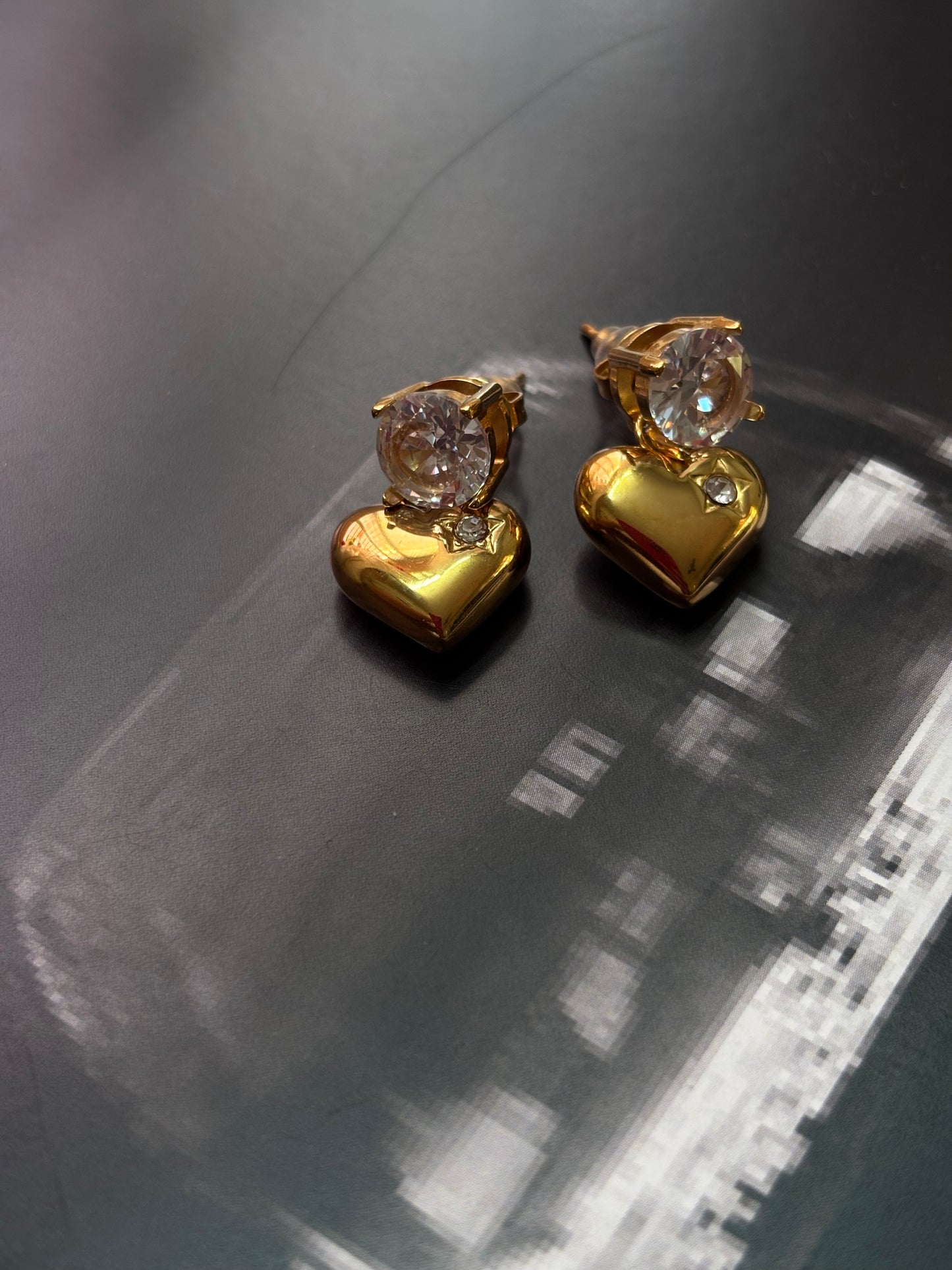 Ember Heart Drop Earrings