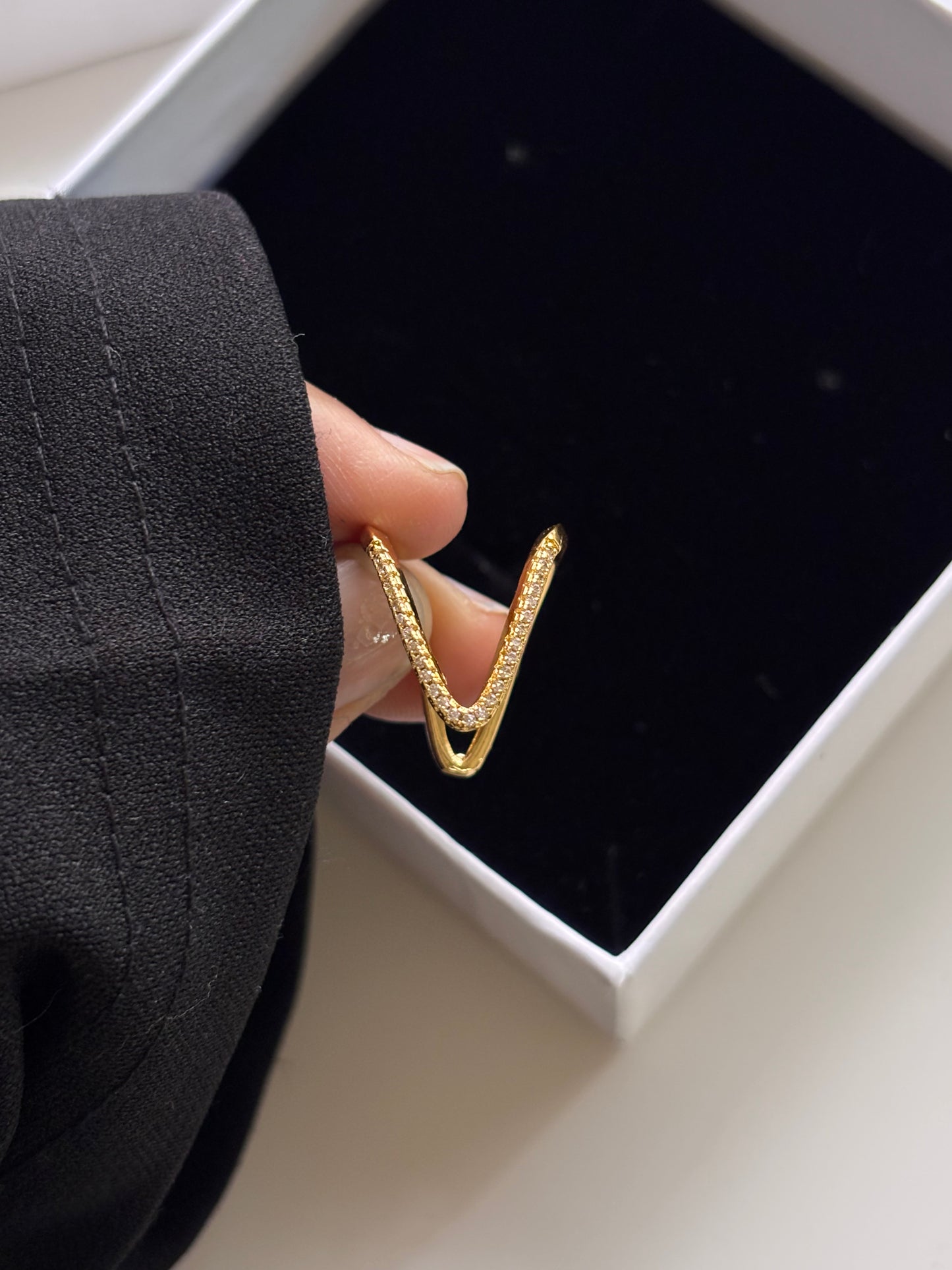 Emily V Shape Ring - Adjustable