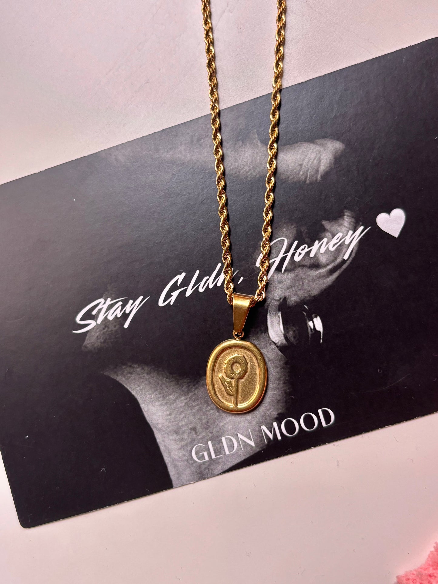 Sunflower Engraved Neckchain