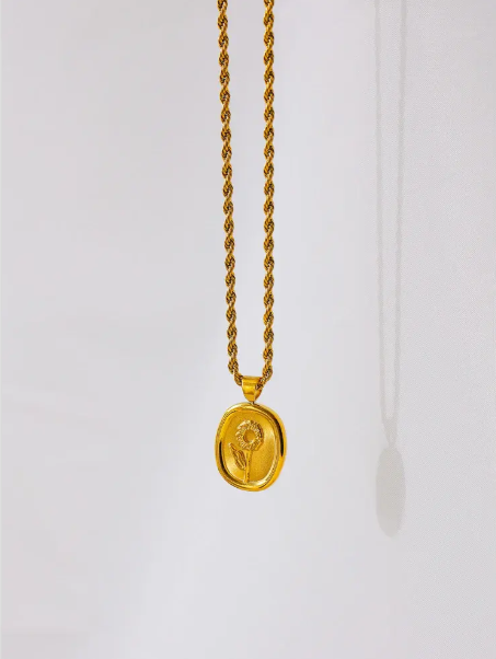 Sunflower Engraved Neckchain