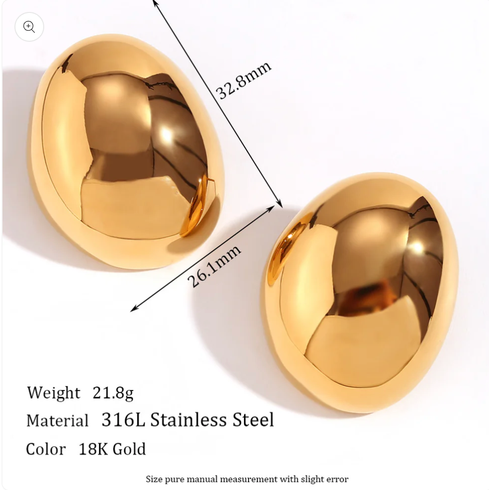 Julieta Pebble Statement Chunky Hoops