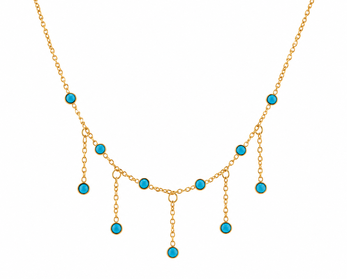 Turqoise charm necklace