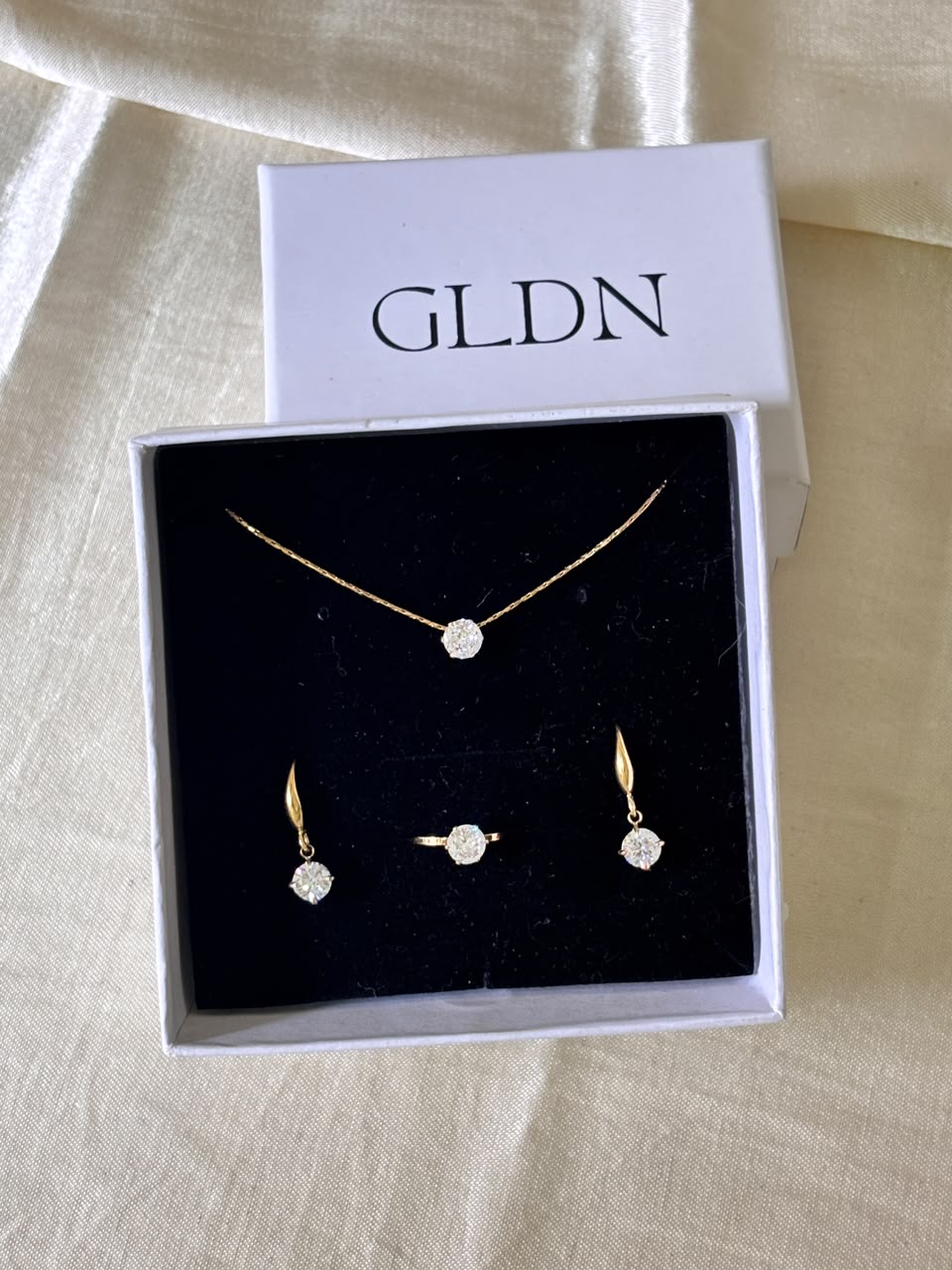 Ariel Zircon Bundle - Necklace Earrings Ring