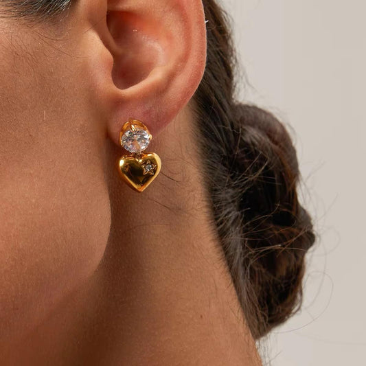 Ember Heart Drop Earrings