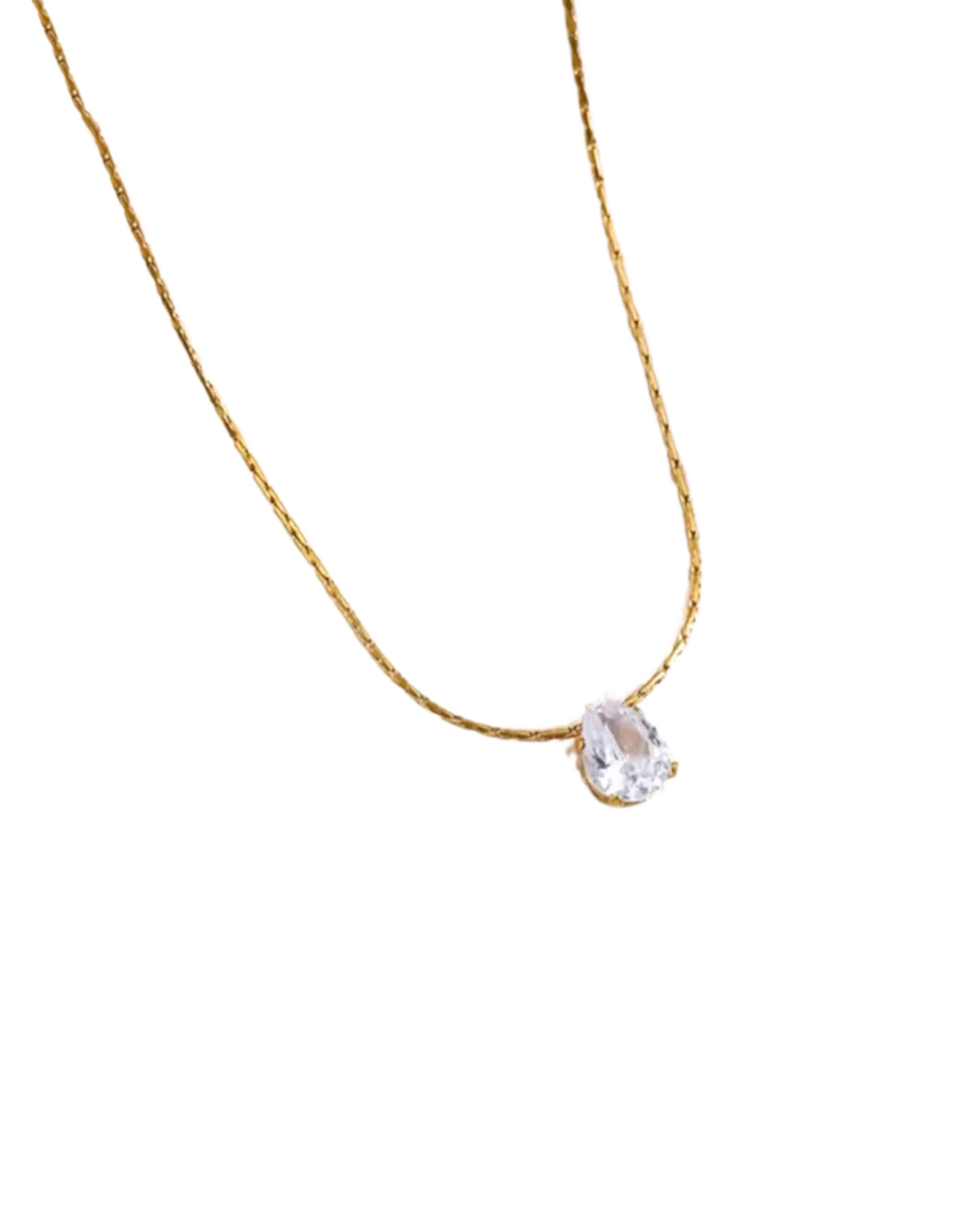 Fleur Dainty Tear drop Necklace