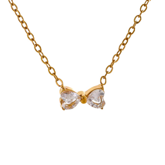Gia Dainty Bow Necklace