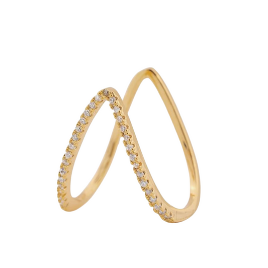 Emily V Shape Ring - Adjustable