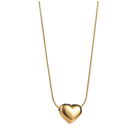 Sage Chunky Heart Necklace