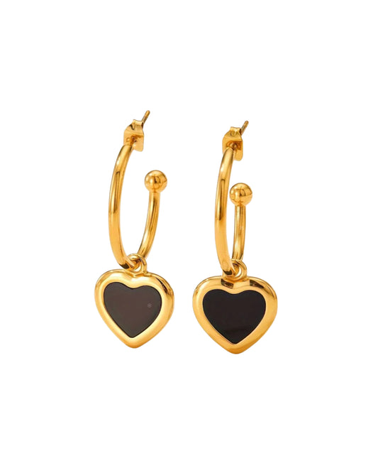 Dainty Heart Drop Earrings