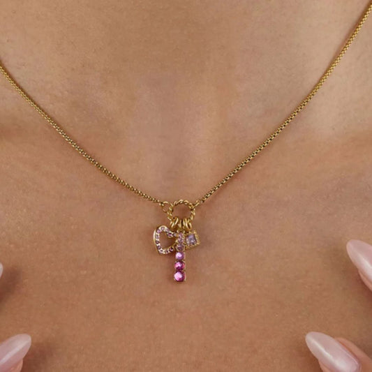 Pink Candy Charms Necklace