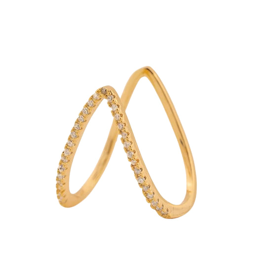 Emily V Shape Ring - Adjustable