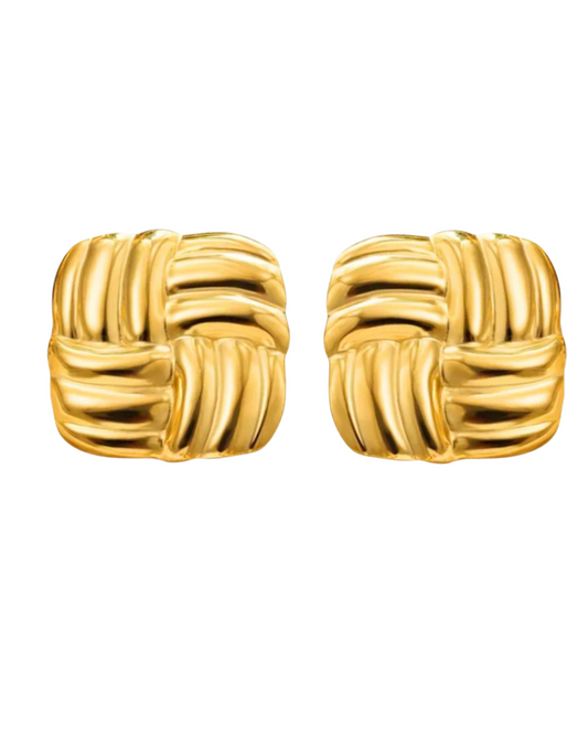 Square Lined Statement Hoops