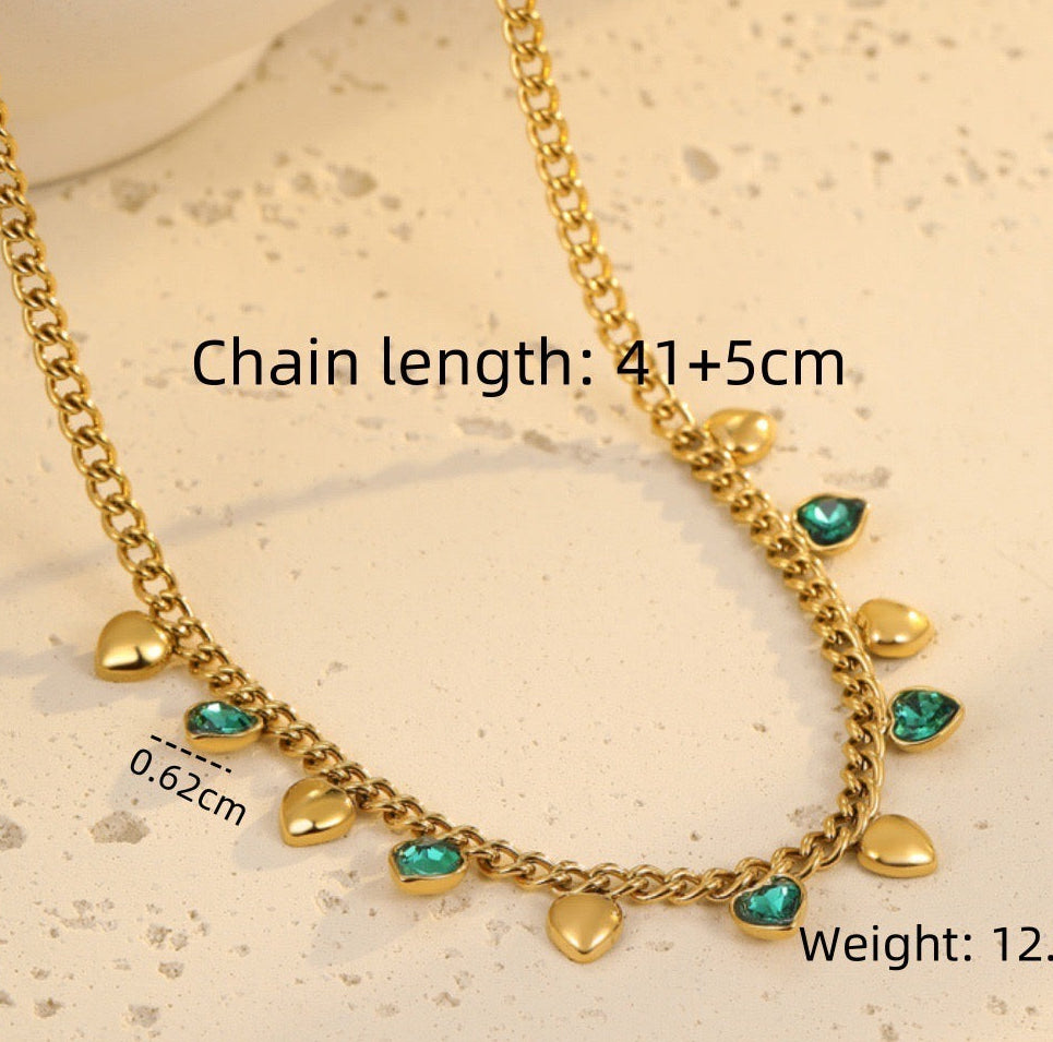Madonna Necklace Green