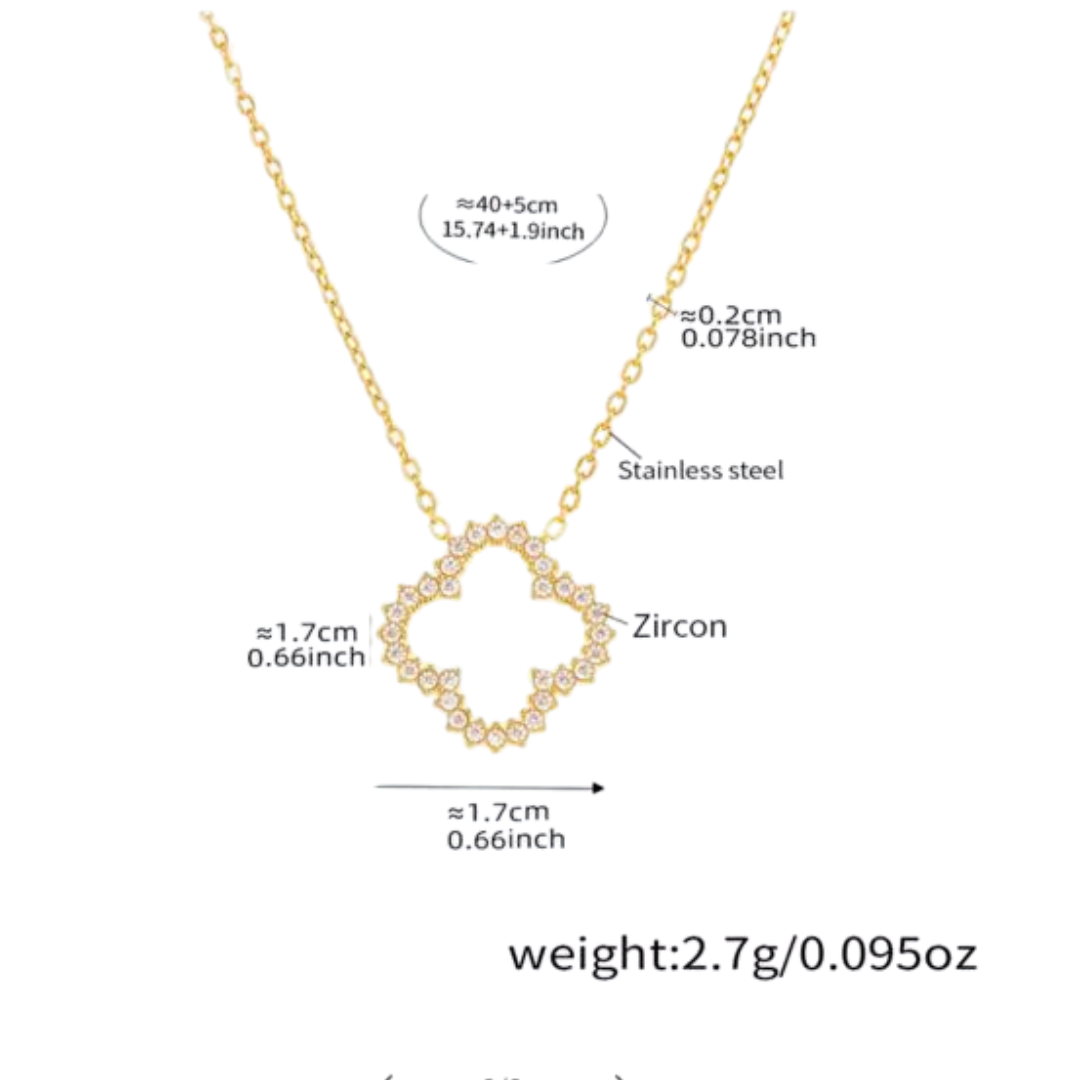 Studded Clover Necklace