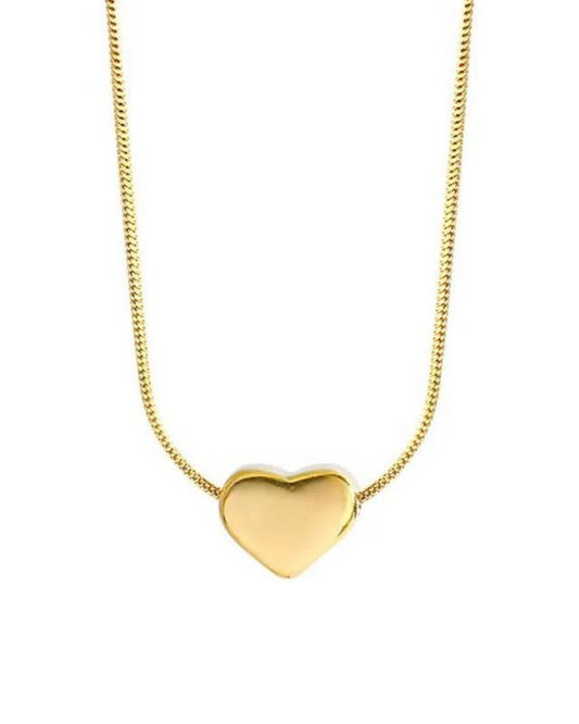 Ruby Plain Mini Heart Neckchain