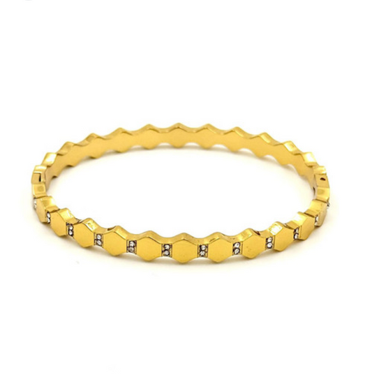 Honeycomb Band with Delicate Stone work