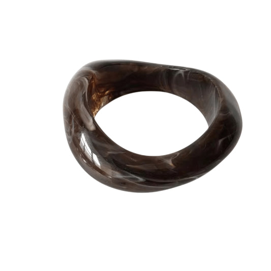 Dark Brown Acrylic Bangle (6.5cm)