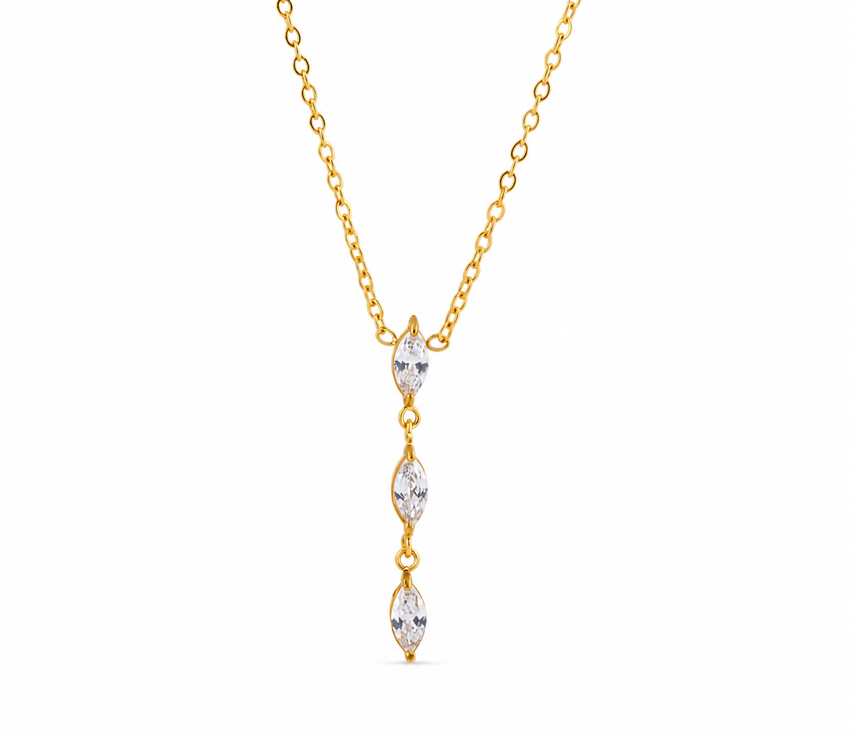 Saskia Crystal Drop Necklace