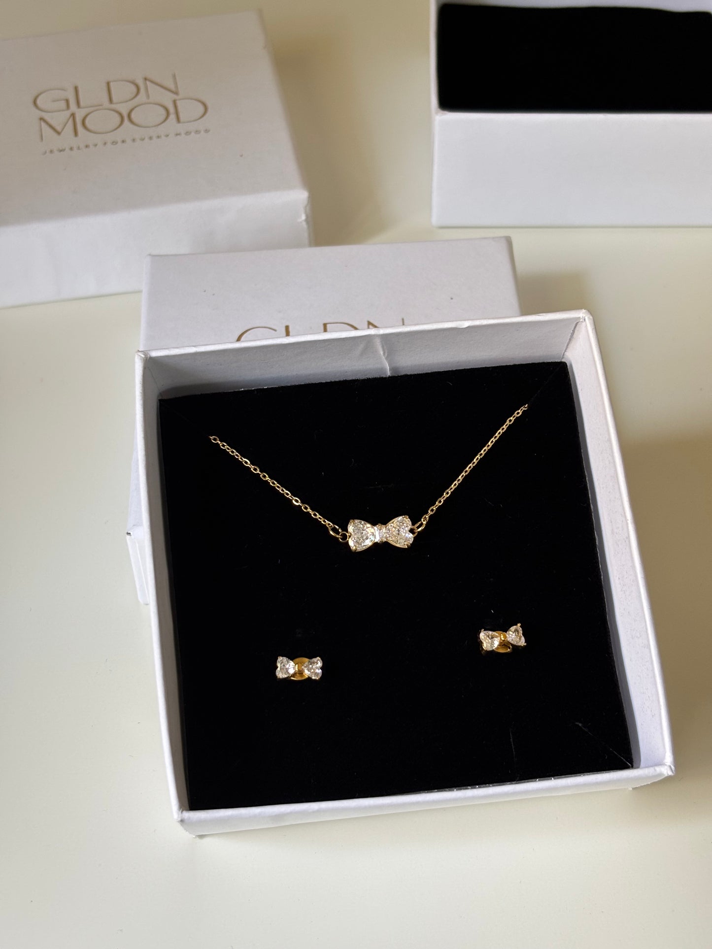 Gia CZ Dainty Bow Set