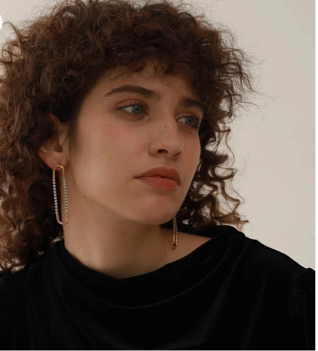 Petunia Long Rhinestone Earrings