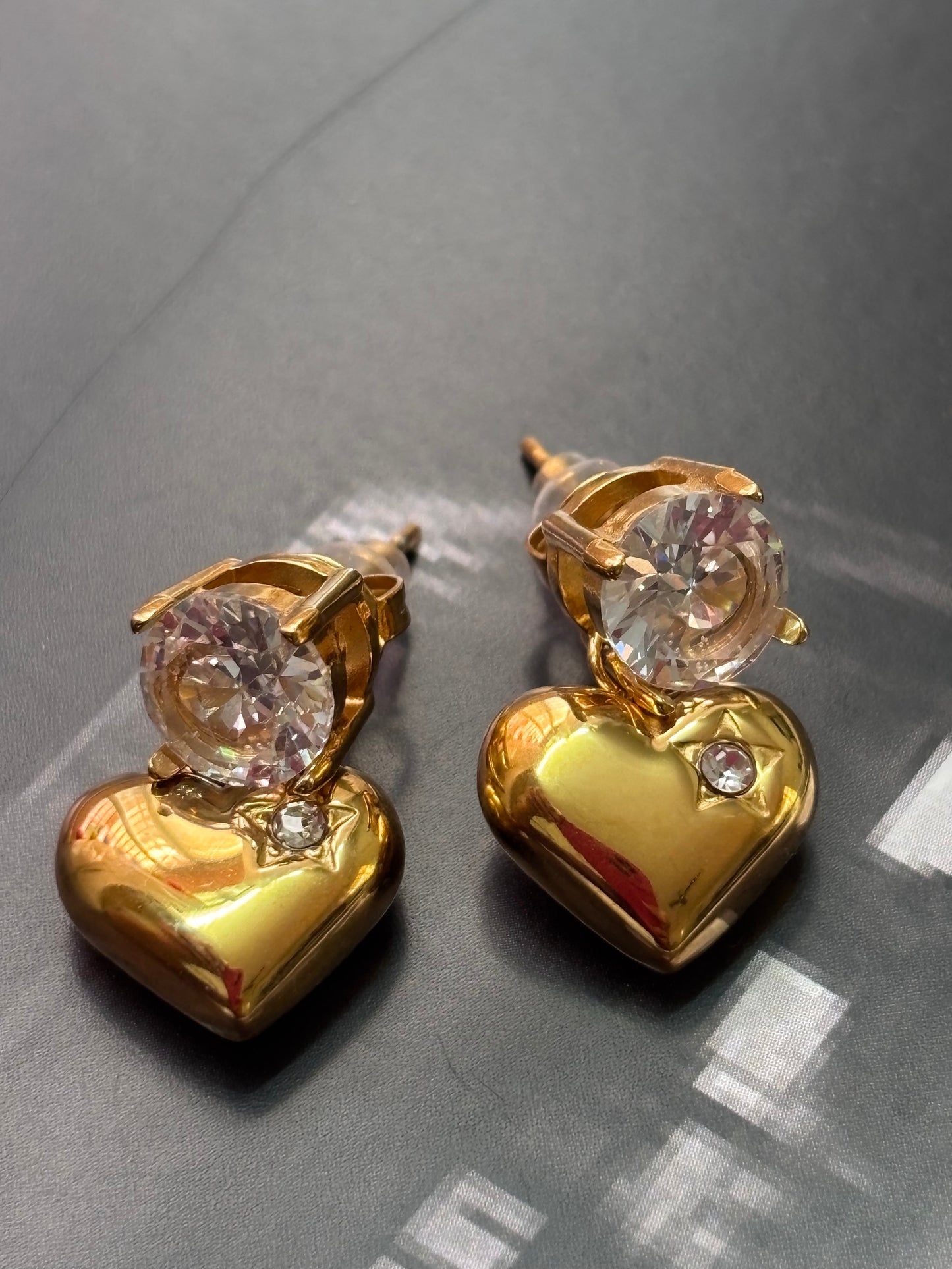 Ember Heart Drop Earrings