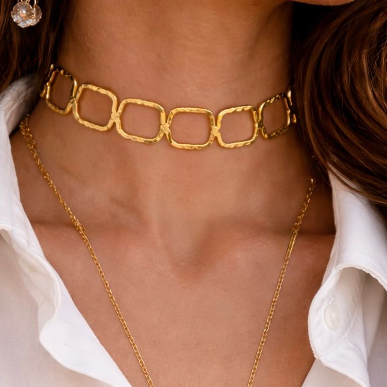 Leila Choker Hasli Necklace Adjustable