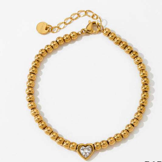 Beaded Heart Bracelet
