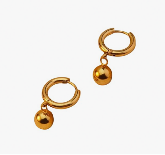 Ball Charm Huggies