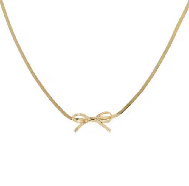 Ribbon Bow Choker Necklace