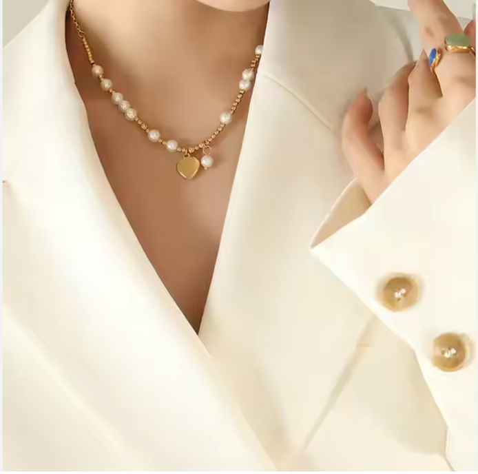 Rose Statement Beaded Necklace
