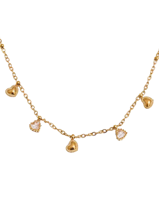 Poets Mini Hearts Necklace