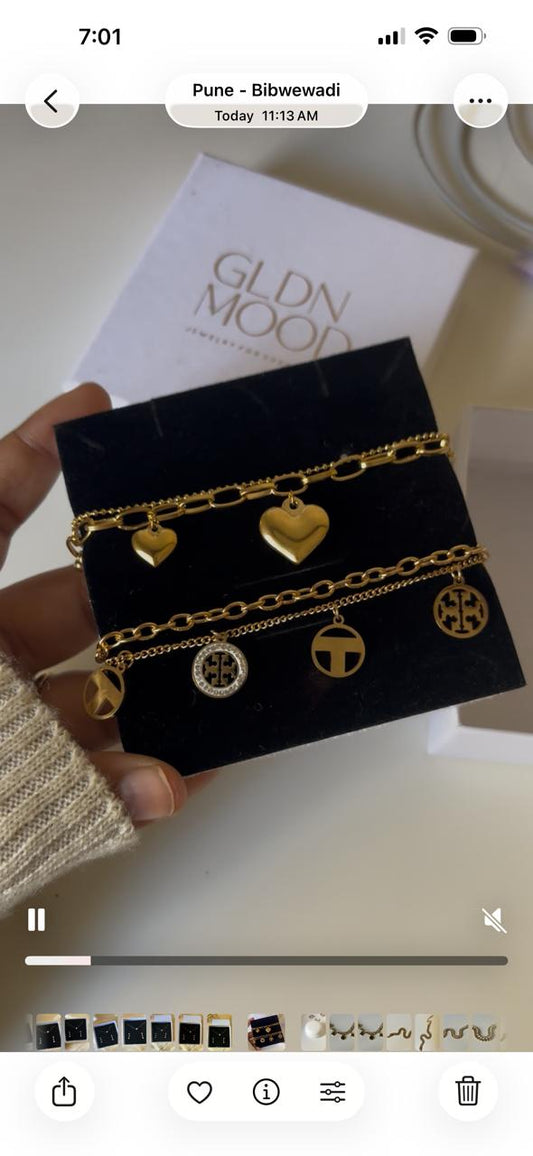 Layered Bracelets Combo set