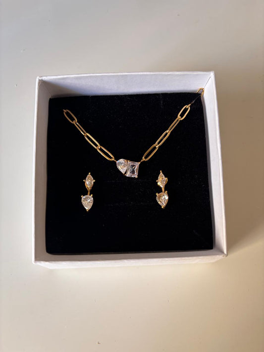 Camila Zircon Earrings & Necklace Set