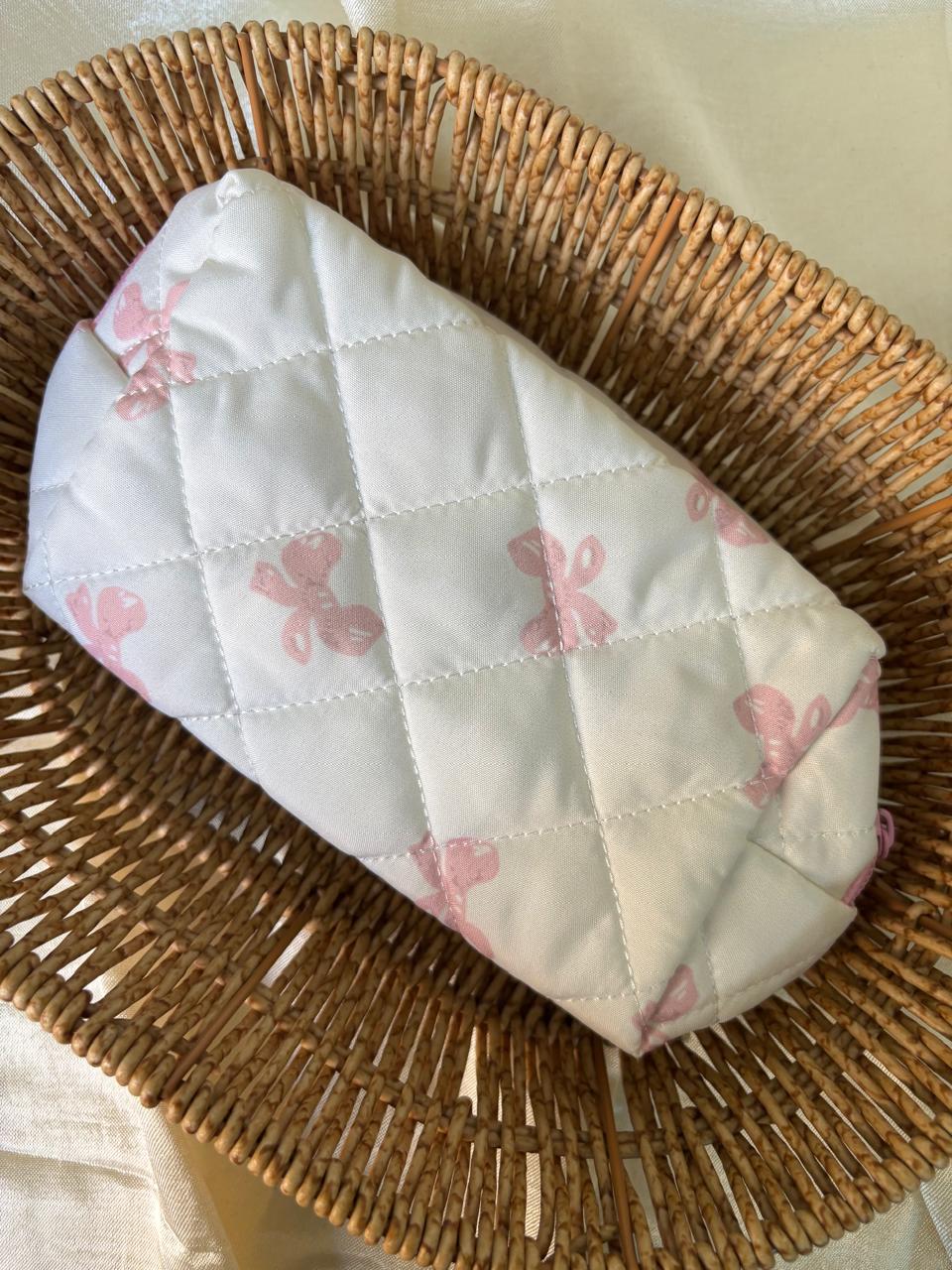 Doraemi Pink Bows Makeup Pouch