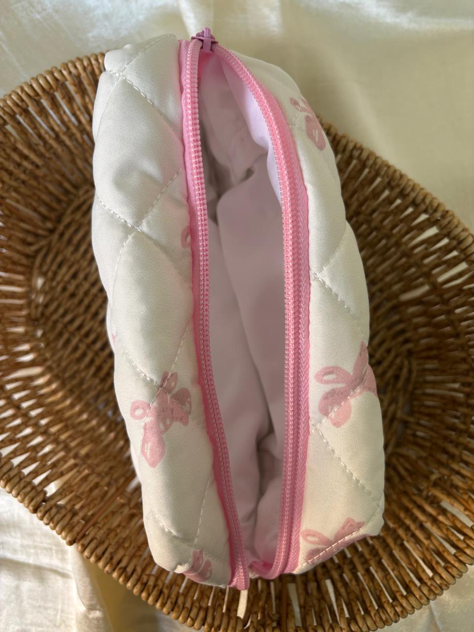 Doraemi Pink Bows Makeup Pouch