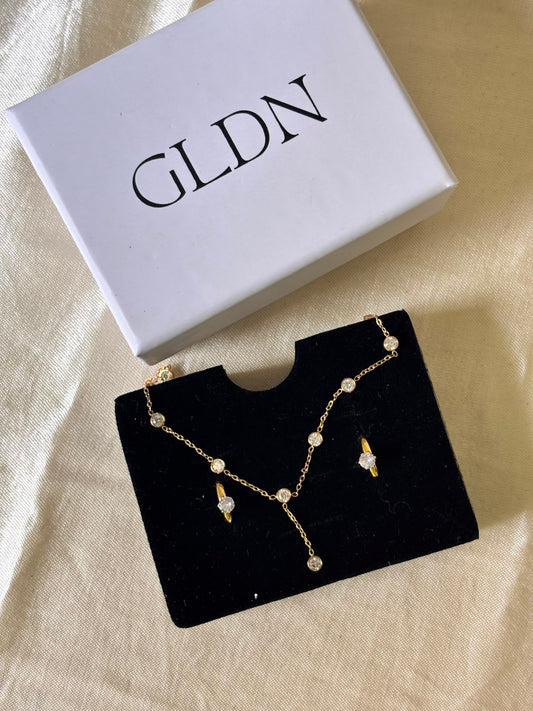 Iva Dainty Drop Bundle - Necklace and Earrings