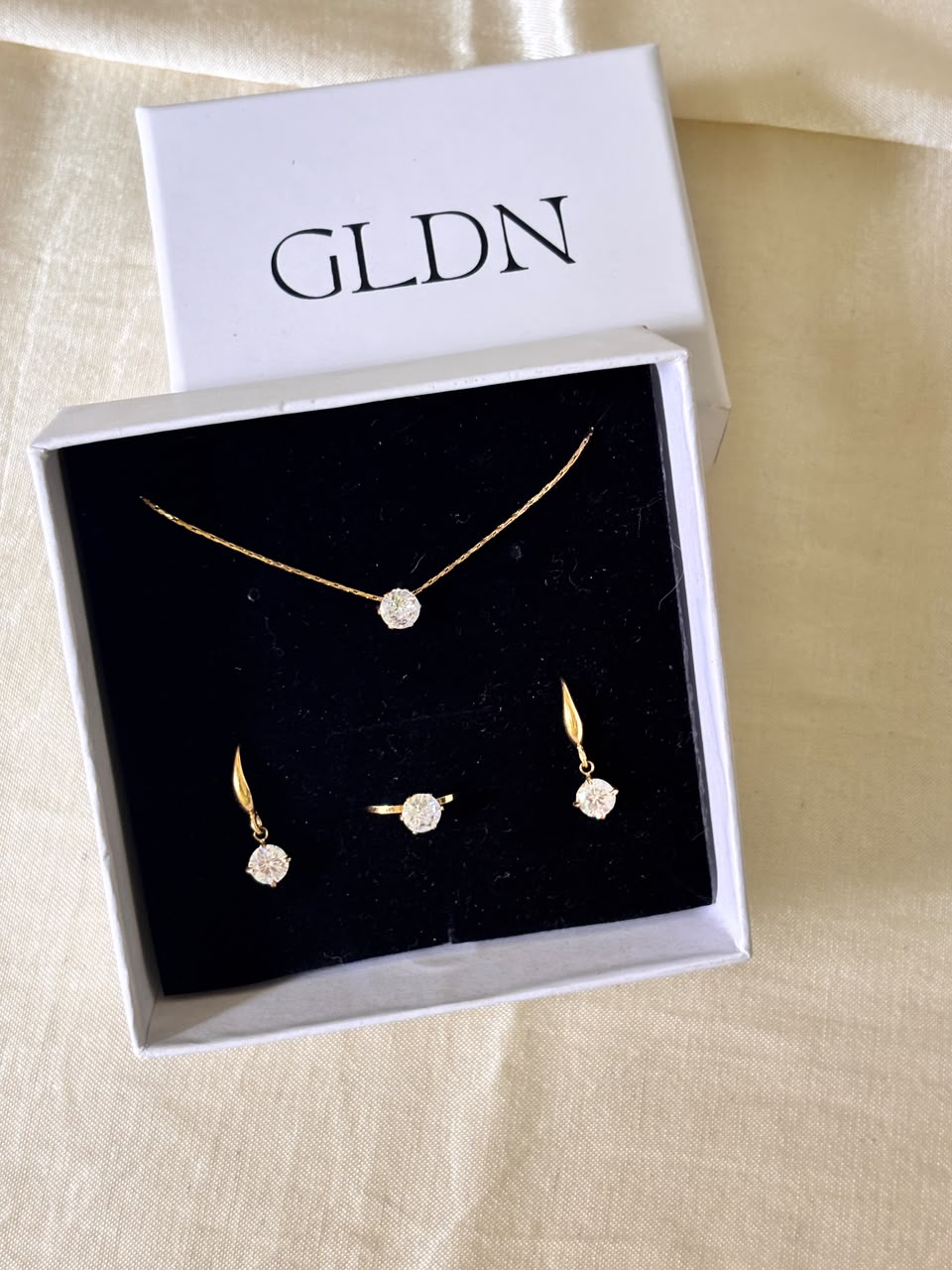 Ariel Zircon Bundle - Necklace Earrings Ring