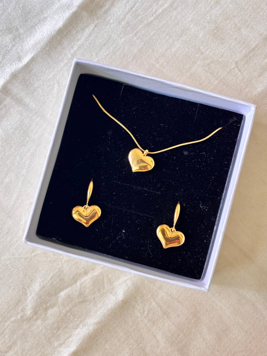 Juliet Heart Bundle- Danglers & Necklace