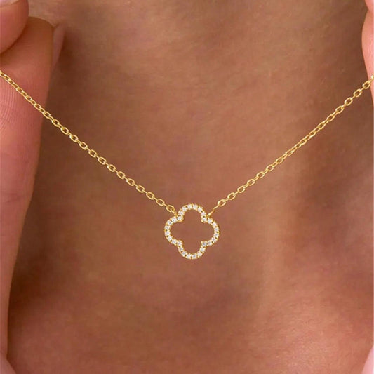 Studded Clover Necklace
